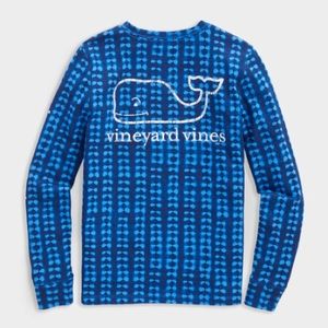 Vineyard Vines Tie-Dye Vintage Whale Long-Sleeve Pocket Tee Size M (10-12)